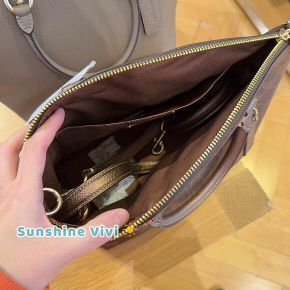 NWT Coach Sadie Satchel Bag Dark Wine in Signature Canvas CCM71, BROWN/COPPER - Picture 7 of 7